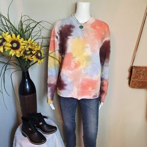Monrow Colorful Tie-Dye Sweatshirt